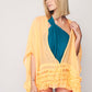 Herita Frill Detailed Kimono Orange