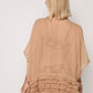 Herita Frill Detailed Kimono Beige