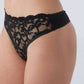 Black Thong Panties with Lace Front(5 pcs)
