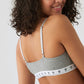 Herita Cotton Padded Bustier Bra Grey