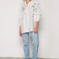 Women's Floral Embroidery Oversised Shirt