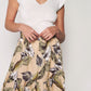 Herita Women's Multi Patterned Ruffled Viscose Mini Skirt