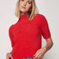 Soft Red Blouse with Short Sleeves