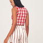 Herita Gingham Vest Blouse