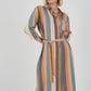 Herita Horizontal Striped Shirt Dress Multicolour