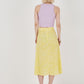 Yellow Patterned Skirt - White