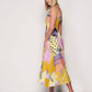 Sleeveless Patterned Sundress - Pink & Yellow