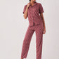 Polka Dot Baby Collar Pants Pajama Set