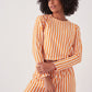 Long Sleeve Striped Pajamas Set