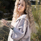 Cocoon Cotton Poncho-Lilac