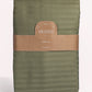 Sateen Stripe - Core Bedding Set - Oil Green & White