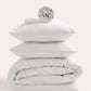 Sateen Stripe - Core Bedding Set (Flat) - White