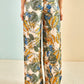 Multi-patterned Elastic Waist Pant - Mint Green