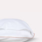 Classic Percale - Fitted Sheet Set- White with Peach Piped Edge