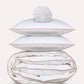 Classic Percale - Core Bedding Set - White with Peach Piped Edge