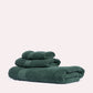 Plush Cotton Spa Towel Set - Green (3 Towels)