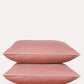 Classic Percale Pillowcase 2pcs- Peach with White Pipe Edge