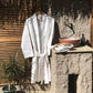 Santorini Collection Bathrobe Set of 2 pieces- White