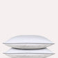 Classic Percale Pillowcase 2pcs- White with Anthracite Pipe Edge