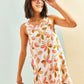 Multi-patterned Backless Dress - White & Orange