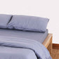 Sateen Stripe - Duvet Cover Set - Dark Grey