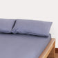 Sateen Stripe Flat Sheet - Dark Grey