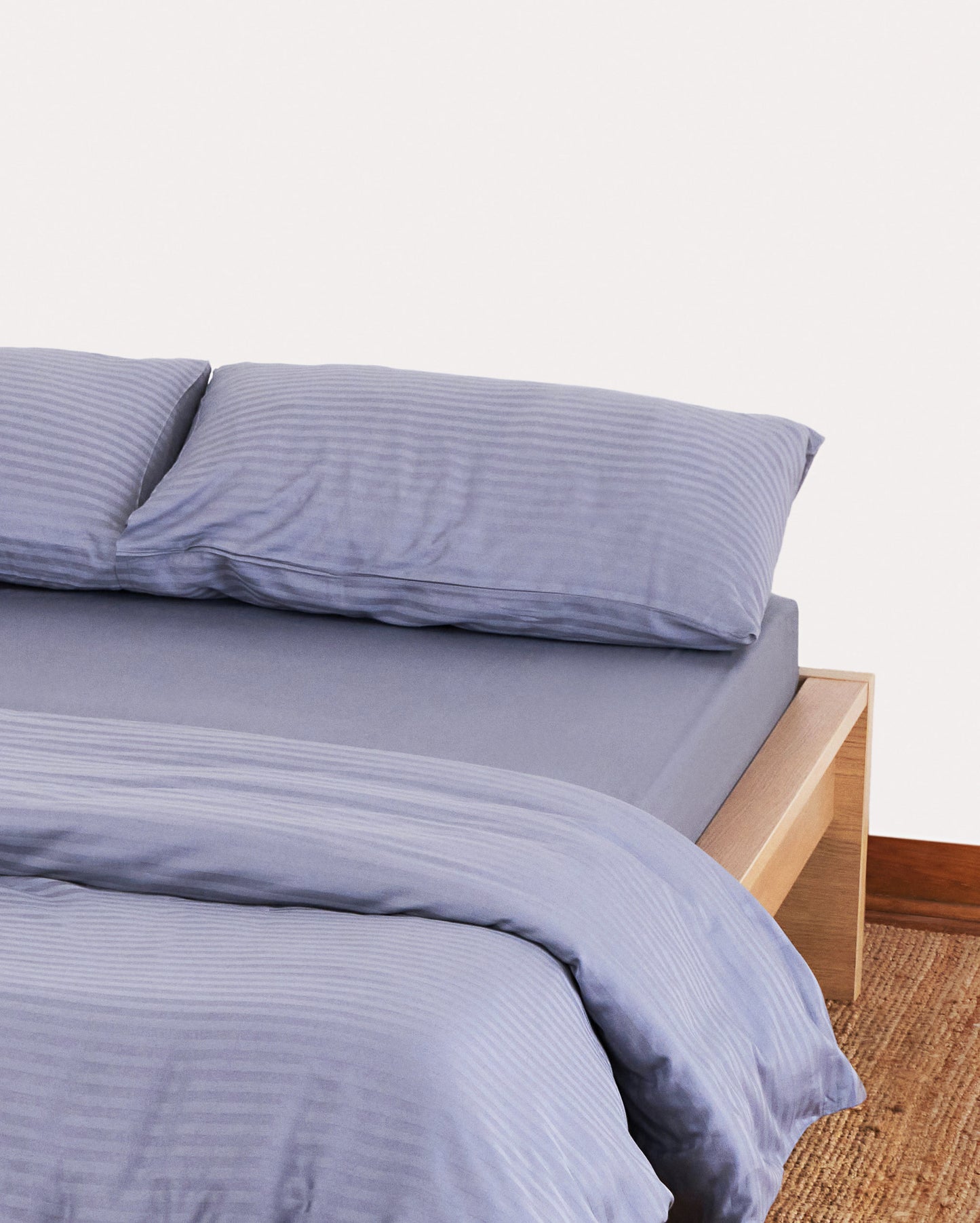 Sateen Stripe Pillowcase 2pcs - Dark Grey