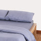 Sateen Stripe Duvet Cover - Dark Grey