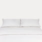 Classic Percale Pillowcase 2pcs- White with Anthracite Pipe Edge