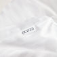 Sateen Stripe Flat Sheet - White