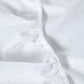 Classic Percale - Fitted Sheet Set- White with Jade Green Piped Edge