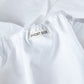 Classic Percale - Fitted Sheet Set- White with Jade Green Piped Edge