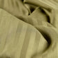 Sateen Stripe Flat Sheet - Oil Green