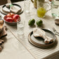 Striped Linen Runner - Grey - Ocoza
