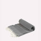 Stripes Handwoven Beach Towel - Grey