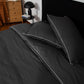 Classic Percale Pillowcase 2pcs- Anthracite with White Pipe Edge