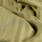 Sateen Stripe - Core Bedding Set - Oil Green & White