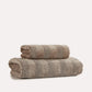 Cotton Velvet Towel Set 2pcs - Dark Chocolate - Ocoza