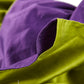 Reversible Sateen Duvet Cover - Purple & Green