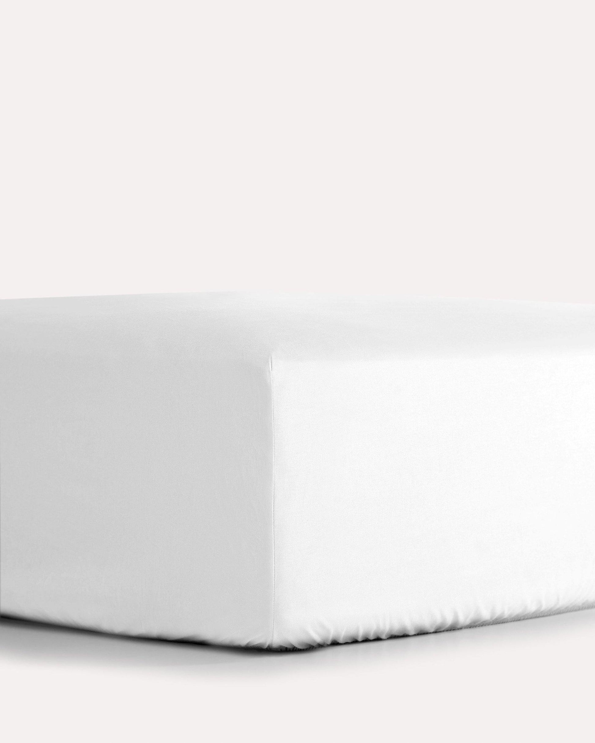 Super Sateen Fitted Sheet - White - Ocoza