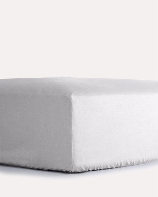 Classic Percale Fitted Sheet - Grey - Ocoza