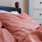 Classic Percale Pillowcase 2pcs- Peach with White Pipe Edge