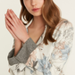 Flower Printed Pyjama Set - Ecru